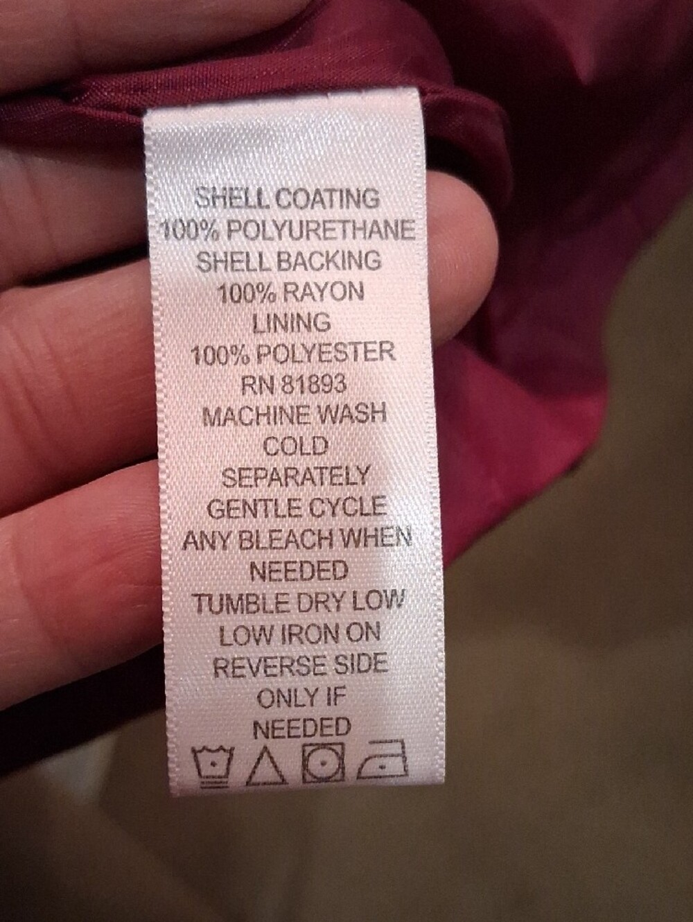 Denim&Co Raspberry Zip-Front Quilted Shoulder Jacket - Picture 9 of 9